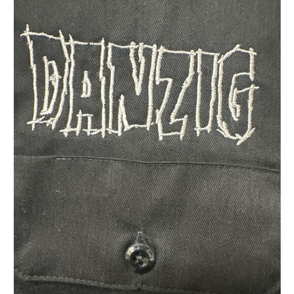 Vintage Danzig Embroidered Dickies Work Shirt Large Misfits/Samhain/Metal - Picture 1 of 7